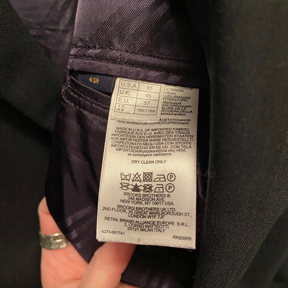BRAND 🆕 Brooks Brothers Suit Jacket - Black - Picture 12 of 14